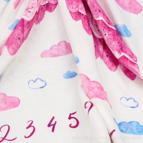 personalized baby name blanket monthly milestone baby blanket for sublimation